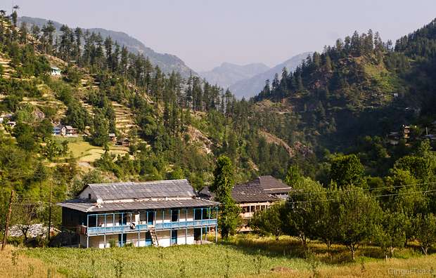 крестьянские дома в Куллу, village house in Kullu valley